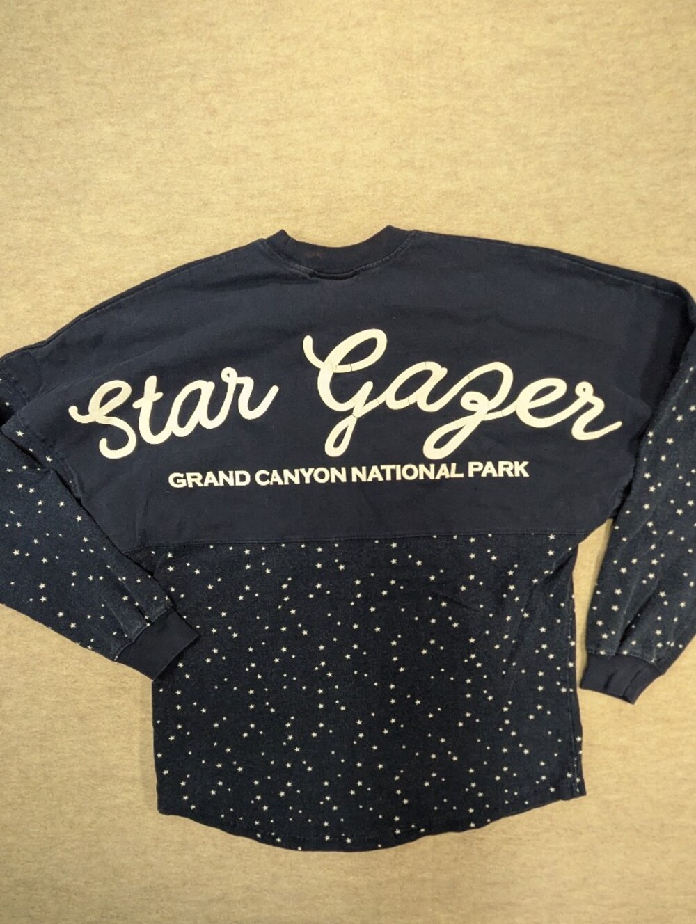 Vintage 90s Star Gazer Grand Canyon National Park Dark Sky Navy Long Sleeve T, M - Picture 4 of 12